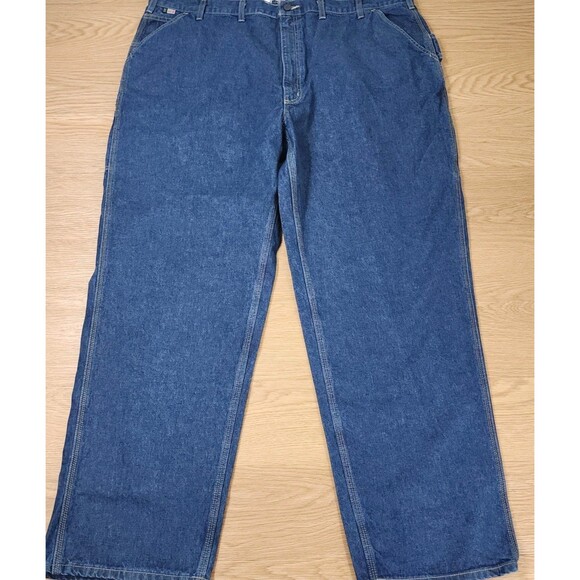 Carhartt Pants Mens 48x36 Flame Resistant Carpenter Denim Workwear Jeans NWT - Picture 2 of 8